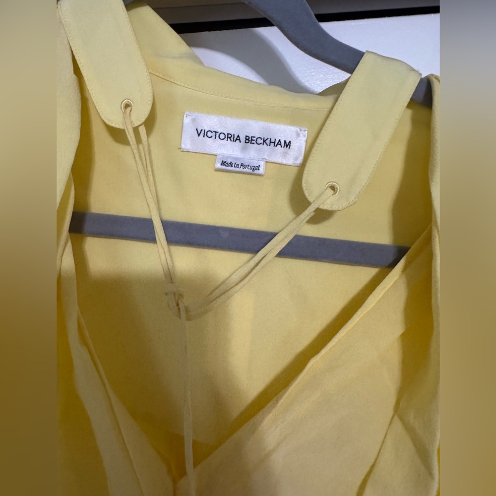 Victoria Beckham Cutout Tassel Silk Top - Picture 5 of 8